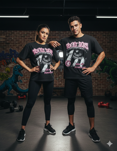 T-shirt surdimensionné noir pour homme, 100% coton, imprimé DTG personnalisé, effet délavé, col rond, manches classiques, style vintage - Product Image 1