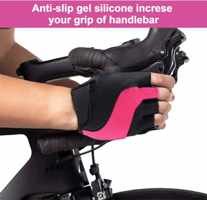 Gants de vélo respirants pour le sport, rembourrés, pour le VTT, demi-doigts, respirants - Product Image 3