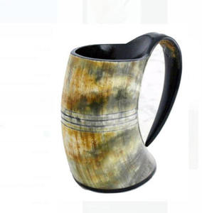 Mug personnalisable en corne de buffle de qualité supérieure, moderne et élégant, fait main, finition lisse, passe au lave-vaisselle, pour les amateurs de bière - Product Image 3