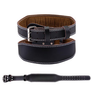 Ceinture de musculation unisexe Misha Sports Fitness en cuir de vachette, protection professionnelle, robuste, réglable et respirante pour le dos - Product Image 2