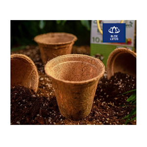 Matériaux supérieurs, sûrs, propres et écologiques, pot en fibre de coco, coco pur, article bio, idéal pour la plantation de fleurs et la culture de semis directement. - Product Image 1