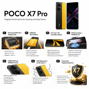 <span class=keywords><strong>POCO</strong></span> X7 Pro Versión Global, Teléfono 5G de Alto Rendimiento, Cámara de 50MP con OIS, Dimensity 8400 Ultra, 6000mAh, 90W, IP68, NFC, Pantalla AMOLED de 1.5K y 120Hz - Product Image 3