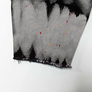 Vente en gros Personnalisable Streetwear Homme Été Décontracté Coupe Droite Taille Mi-Haute Respirant Imperméable Effet Déchiré PU Peinture Éclaboussée - Product Image 5