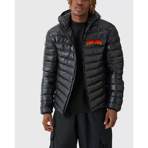 Designer Formal Men's <b>Plus</b> <b>Size</b> Reversible Puffer Jacket with Zipper Closure Breathable 100% Down Filling Winter <b>Coat</b> - Product Image 5