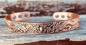 Bracelet en cuivre massif durable, fait main, réglable, accessoire de bijouterie classique, produit de qualité export - Product Image 2