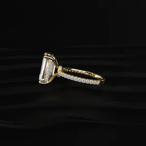 VVS-VS Clarity IGI Certified Radiant Cut Lab Grown Diamond Engagement <b>Ring</b> Gold Plated 9kt/14kt/18kt Luxury <b>Indian</b> Supplier - Product Image 4