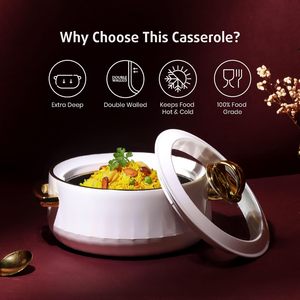 White Casserole <b>Pot</b> With Gold Handles And <b>Glass</b> Lid Round Minimalist Design Durable Enamel Coating For Gas And Induction <b>Cookers</b> - Product Image 6