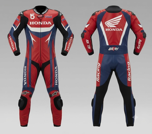 Traje de Carreras Zonda para Hombre, de Cuero Vacuno/Canguro, Mono de Una Pieza con Armadura de Nivel 2 CE, Hecho a Medida, Protección OEM - Product Image 1