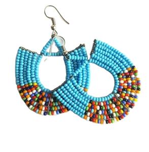 Hermosos pendientes y joyas para la oreja con diseño de limón, de color amarillo y verde, con cuentas de semillas, para mujeres, de la India. - Product Image 6
