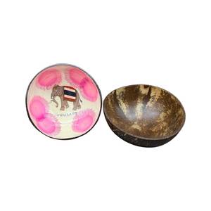 Meilleur prix Ensemble de bols en coquille de noix de coco laqués à la main Couverts de fête personnalisés avec ornement antique et cuillère à bonbons - Product Image 6