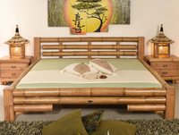 Traditionelles Mahagoni-Holz Schlafzimmer-Set für Hotels Massivholzbett mit Schubladen Handgeschnitzt Platzsparende Ausführungen