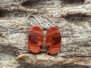 Pendientes de Jaspe Rojo, Plata de Ley 925, Hechos a Mano, con Piedras Preciosas Naturales, Joyería Boho, Regalo para Mujer - Product Image 5