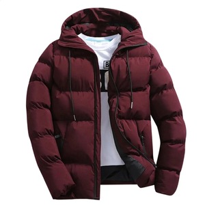 Chaqueta Acolchada de Lona Recubierta para Hombre con Cuello Alto y Diseño con Capucha para Invierno, Servicio OEM, Transpirable y Ecológica - Product Image 2