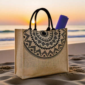 Wholesale Eco Friendly Jute Zipper Closure Promotional Bag - Product Image 1