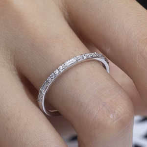 Customized Jewelry 925 <b>Silver</b> Lab Diamond <b>Ring</b> Eternity <b>Ring</b> Wedding Band Engagement Gift <b>Ring</b> for Women - Product Image 5