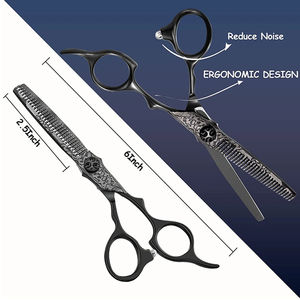 Ciseaux à effiler professionnels MAHFOOZ INSTRUMENTS de 6 pouces pour salon de coiffure, lame en acier inoxydable, pointe affûtée, outil de beauté pour hommes - Product Image 2