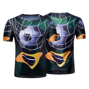 Camiseta Sublimada Transpirable con Diseño Gráfico Personalizado, Estampado Mixto para Moda Urbana Americana - Product Image 1