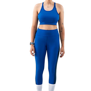 Ensemble de sport professionnel pour femme, coupe ajustée, collection 2026, comprenant un legging taille haute élégant et un soutien-gorge, grandes tailles, antibactérien - Product Image 1