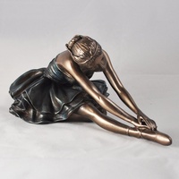 Statue de femme nue dansant en plein air, taille réelle, fontaines de jardin, sculpture de fontaine de ballerine en bronze