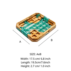 Portaplumas de resina epoxi con diseño de teclas de teclado, Portaplumas de resina con diseño de madera, Decoración artística de resina y madera, Regalo de aniversario, Portaplumas de resina verde, Regalo hecho a mano - Product Image 6