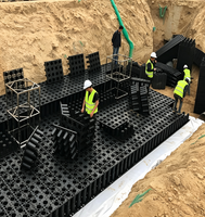 Module de récupération d'eau de pluie en PP très demandé, module de réservoir de stockage haute compression, système de collecte d'eau de pluie