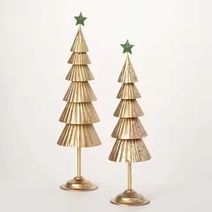 Modern Metal <b>Christmas</b> <b>Tree</b> Table Decor Elegant Seasonal Ornament for Office Desks - Product Image 1