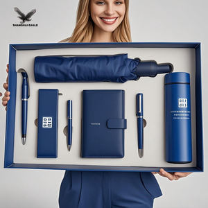 ユニークな完璧なコーポレートミニ傘ノートブックペンギフトセットビジネストレード誕生日 & 休日ウェルカムギフト - Product Image 1