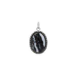 Pendentif ovale en laiton avec turquoise buffle blanche en gros |   Pendentif en pierre précieuse naturelle |   Breloque de bijoux faite à la main sans chaîne - Product Image 1