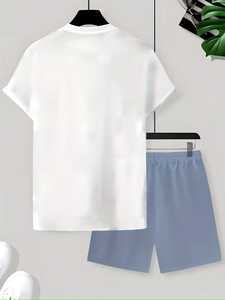 Conjunto Deportivo Personalizado de Alta Calidad para Hombre, Ropa Casual de Verano, Ropa de Playa, Servicio OEM al por Mayor, Camiseta y Pantalones Cortos de Verano - Product Image 4