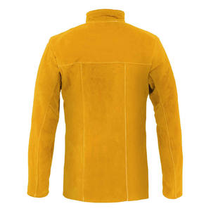Veste de sécurité pour soudeur personnalisée en gros, veste de soudeur en cuir de haute qualité, vêtements de travail de sécurité - Product Image 3