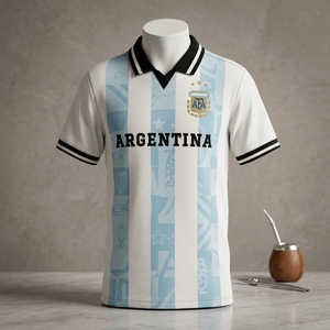 เสื้อโปโลทีมสไตล์เรโทรสำหรับการแข่งขันฟุตบอล - Product Image 2