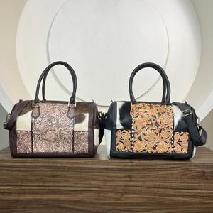 Sac de voyage personnalisé de grande capacité pour hommes et femmes Sac de sport en cuir de vachette usiné à la main de créateur de luxe Sacs de voyage de nuit pour week-end - Product Image 5