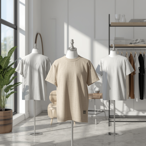 เสื้อยืดเปล่าผ้าคอตตอนหนา 300 GSM ขายส่ง แขนสั้น พร้อมบริการ OEM ODM ปรับแต่งได้ - Product Image 1