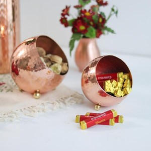 Cheap and Hot Sale Metal <b>Copper</b> hammered Bowls for <b>Table</b> Decor And Designing Metal Fruit Bowl Serving Decorative Metal Bowl - Product Image 2