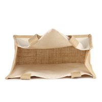 Sacs Double R pliables et durables en jute avec fermeture éclair et poignée en corde, taille personnalisée pour les courses – Commandes en gros réutilisables