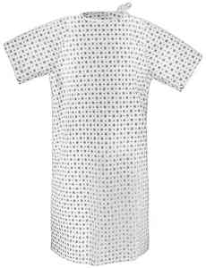Bata de paciente para hospital, bata de examen médico de manga corta, cómoda, de algodón estampado, para clínicas - Product Image 2