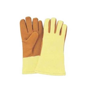 Gants en aramide résistants à la chaleur, 14 pouces, paume aluminisée, texture lisse, poignet droit, gants de sécurité durables anti-chaleur - Product Image 2