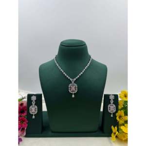 Indian Ethnic Ivy American Diamond Gold-Plated <b>Bridal</b> <b>Jewelry</b> <b>Set</b> - Product Image 2