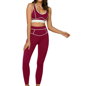 Ensemble de yoga pour femmes, séchage rapide, respirant, léger, logo personnalisable sur le devant, ensemble 2 pièces, haute qualité, vente en gros - Product Image 1