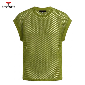 เสื้อกล้ามตาข่ายผู้ชายแบบเรียบสีพื้น ระบายอากาศได้ดี ราคาโรงงาน ขายส่ง - Product Image 5