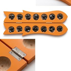 Plateau de jeu Mancala en bois vert 15,5x7 pouces, design traditionnel peint - Product Image 3