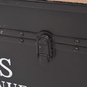 Banc de rangement en acier noir de taille moyenne pour entrée, meuble de rangement pour salon - Product Image 6