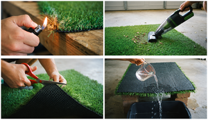 TH-PAG-561 Tapis de propreté en gazon artificiel pour chiens, lavable, en herbe synthétique avec trous de drainage et support en caoutchouc - Product Image 6