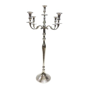 Antique Style 9-Light Silver Candelabra Ornate Rocaille Design <b>Tall</b> <b>Table</b> Centerpiece For Luxury Home Decoration Centerpiece - Product Image 6