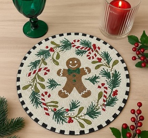 Handmade <b>Beaded</b> Embroidery <b>Coasters</b> for Cups, Mugs and Glasses, Affordable Table Decor - Product Image 5