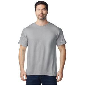 Camiseta Clásica Gris para Hombre, Cuello Redondo, Manga Corta, Lisa, Informal, de Algodón, Corte Regular, Logotipo Personalizado, Venta al por Mayor, Uso Diario Básico - Product Image 1