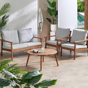 Dining Sofa Set Natural Teak with Teak Wooden Frame Material and Minimalist Design For Restaurant Set Furniture - Product Image 6