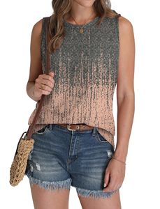 Haut basique sans manches pour femme, col rond à œillets, vêtement décontracté d'été, fabricant OEM - Product Image 5