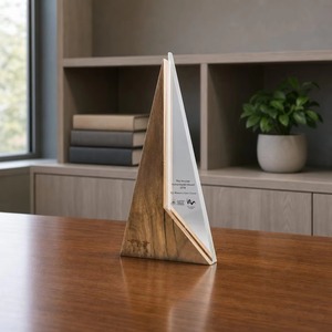 2026 Custom Wooden & <b>Acrylic</b> Pyramid Awards and Trophies with Customized Logo for Insurance Waterproof Laser Engraved - Product Image 1