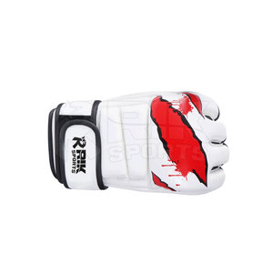 Gants d'entraînement MMA à demi-doigts fabriqués au Pakistan, gants de boxe avec logo personnalisé, en cuir PU, gants MMA - Product Image 4